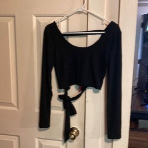 Cotton Candy sexy black cropped top size L